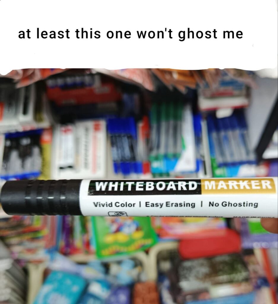 At least this one won’t ghost me. Found my new best friend in the office supplies aisle 😂 #ghosted #officehumor #singlelife.