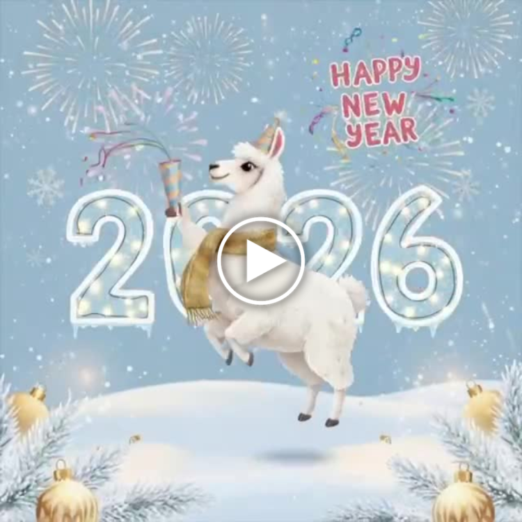 You survived 2025, now go full llama and party like it’s 2026! Happy New Year 🎉 #NewYear #PartyMode.