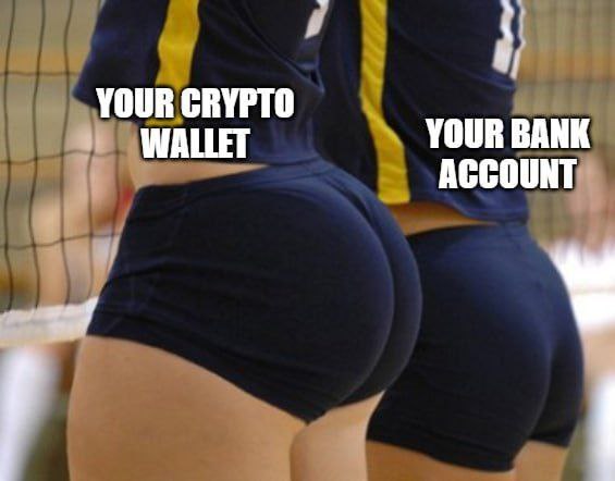 When you check your crypto wallet vs your bank account: "Your Crypto Wallet" vs "Your Bank Account" 😂 #Crypto #Finance #lol.