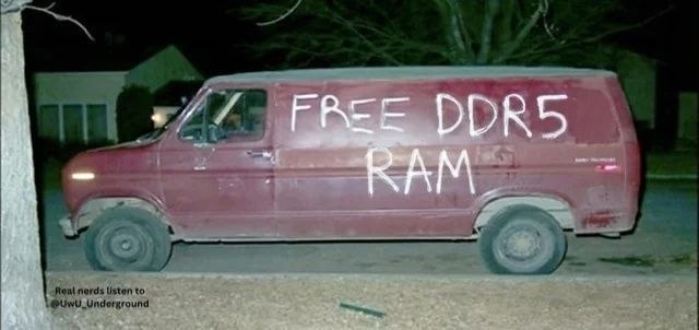 You pull up and see a van offering "FREE DDR5 RAM" at 2AM. So, do you go touch grass or touch the RAM? #gamerlife #techdeals.