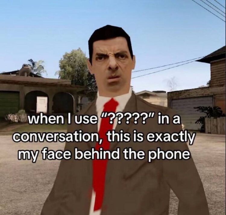 When I use ‘?????’ in a conversation, this is exactly my face behind the phone. Who else does this? 😂 #mood #awkward.