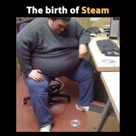 When you realize "The birth of Steam" meant goodbye physical discs forever 😂 #Steam #GamerLife.