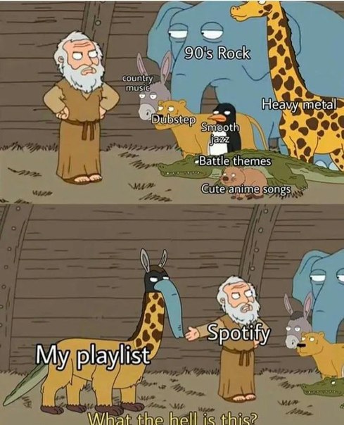 When you try to sort your playlist and it ends up looking like "My playlist"—even Spotify is confused. 90’s Rock? Heavy Metal? #Music #Chaos.