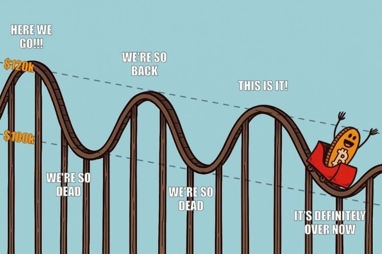 HERE WE GO!!! WE'RE SO BACK WE'RE SO DEAD THIS IS IT! IT'S DEFINITELY OVER NOW. $100k, $120k #Bitcoin #rollercoaster #crypto.
