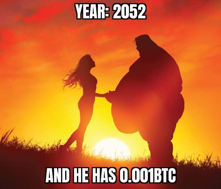 Year: 2052. And he has 0.001BTC. When you flex your crypto gains but she's really here for the romance. #crypto #future.