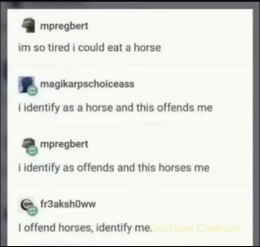 You’re so tired you could eat a horse? Well, I identify as a horse and I’m offended. Mane event of the day 😂🐴 #lol #memes.