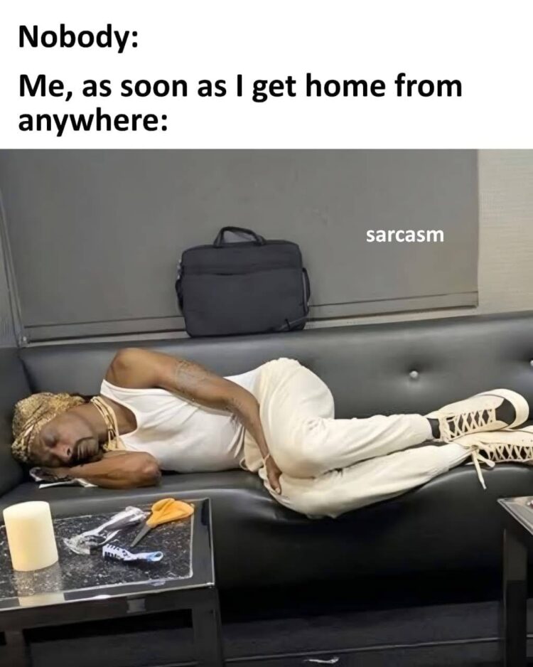 You know you’re truly an adult when coming home = immediately passing out on the couch. #adulting #sleepmode.