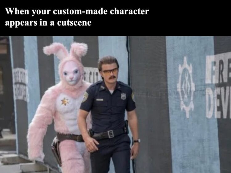 When your custom-made character appears in a cutscene. We all know THAT moment 😂 #gamer #epicfail.