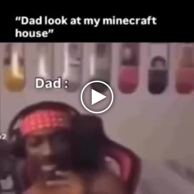 When you show Dad your Minecraft house: "Dad look at my minecraft house" Dad: 👀😂 #minecraft #dadlife #memes.