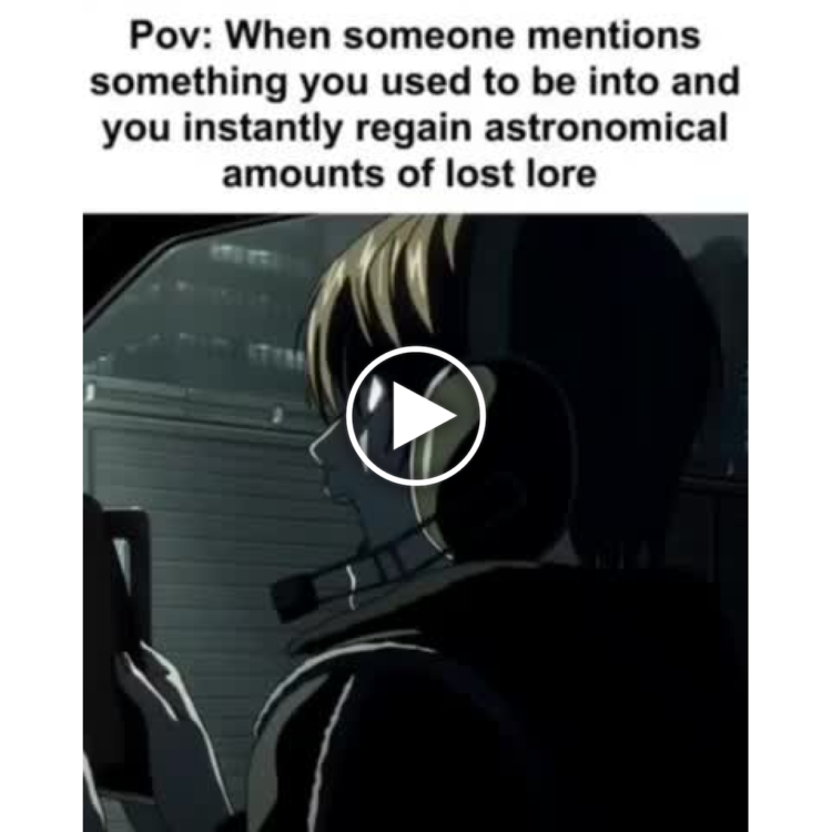 “Pov: When someone mentions something you used to be into and you instantly regain astronomical amounts of lost lore.” #nostalgia #anime.