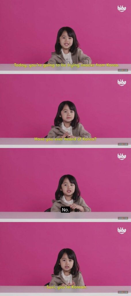 Today, you're going to be trying snacks from Korea. "Have you ever heard of Korea?" "No." *Suvit, you're Korean* #meme #oops.