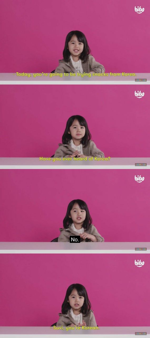 Today, you're going to be trying snacks from Korea. "Have you ever heard of Korea?" "No." *Suvit, you're Korean* #meme #oops.