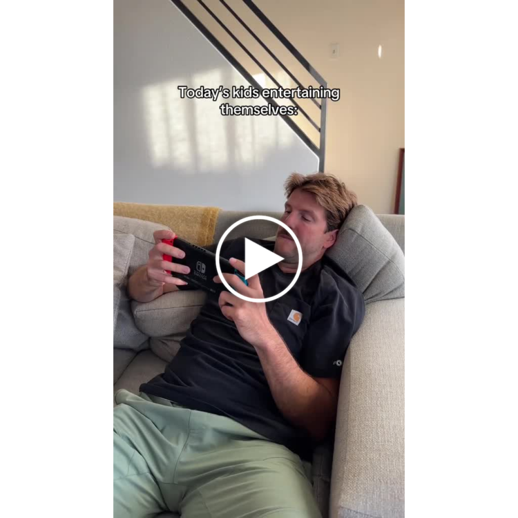 Today's kids entertaining themselves. Can't relate, we had outdoor trauma for fun. #Nintendo #Throwback #GenZ.