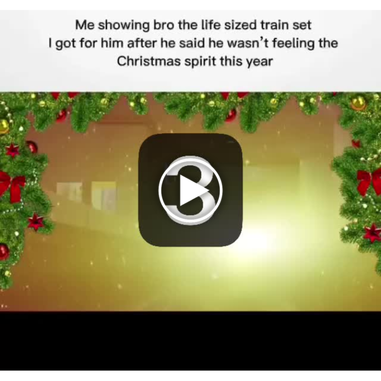 You know you’re extra when you get your bro a life sized train set for his Christmas blues 😂 All aboard! #Christmas #Extra.