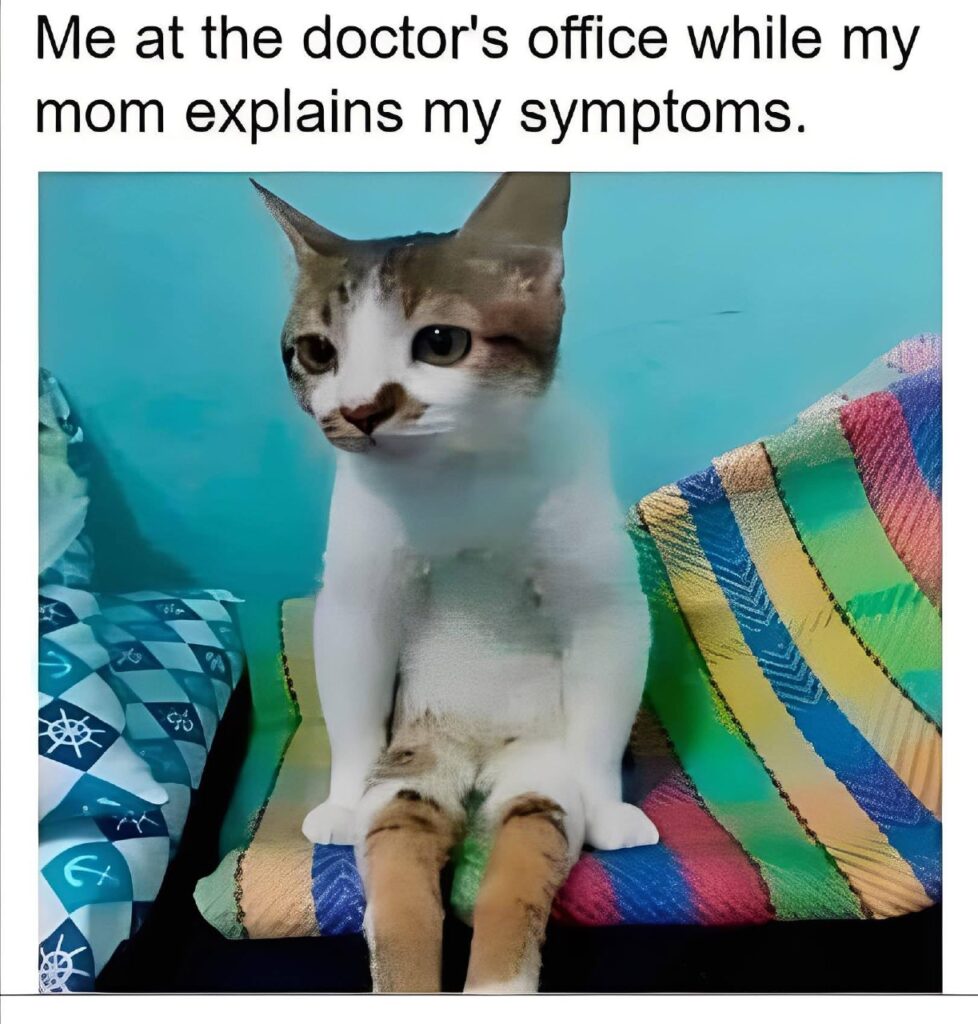 Me at the doctor's office while my mom explains my symptoms." When you gotta just sit there like 😳 #awkward #childhood #classic.