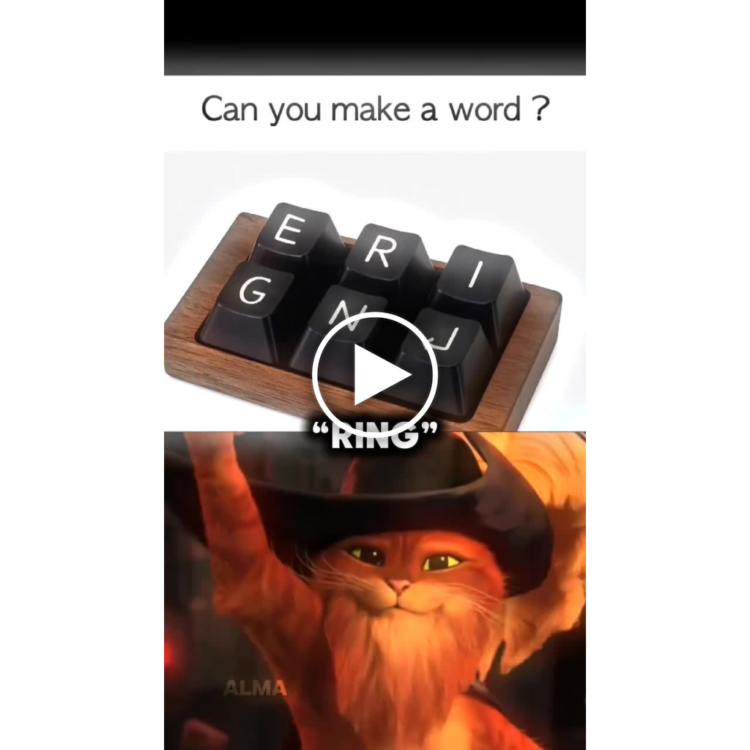 “Can you make a word?” E R I N G. Answer: RING. When you finally solve level 1 after 3 tries and feel like a genius 😂 #winning.