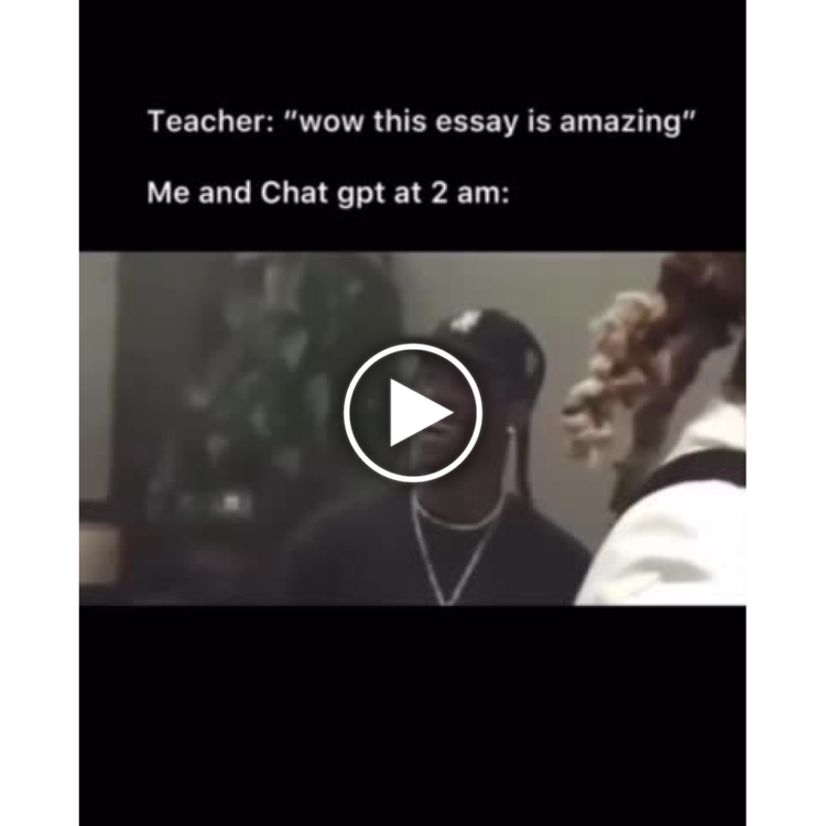 When your teacher says, "wow this essay is amazing" but you & ChatGPT know it’s a 2AM masterpiece 😂 #meme #AI #studentlife.