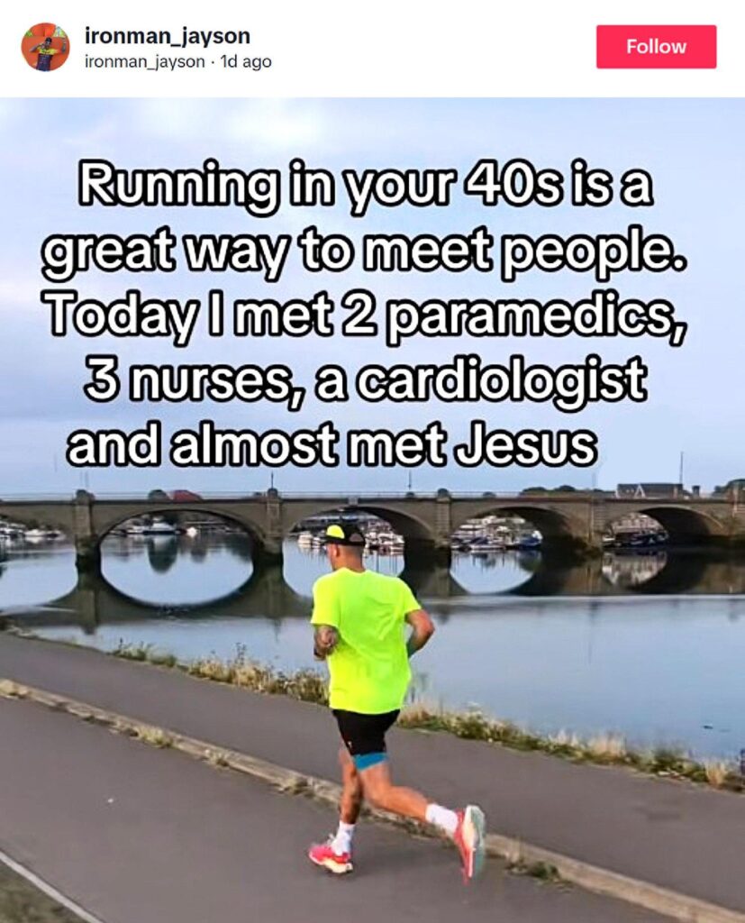 When you start running in your 40s and suddenly know more doctors than friends 😂 "Meet the Med Squad!" #Running #Aging #LOL.