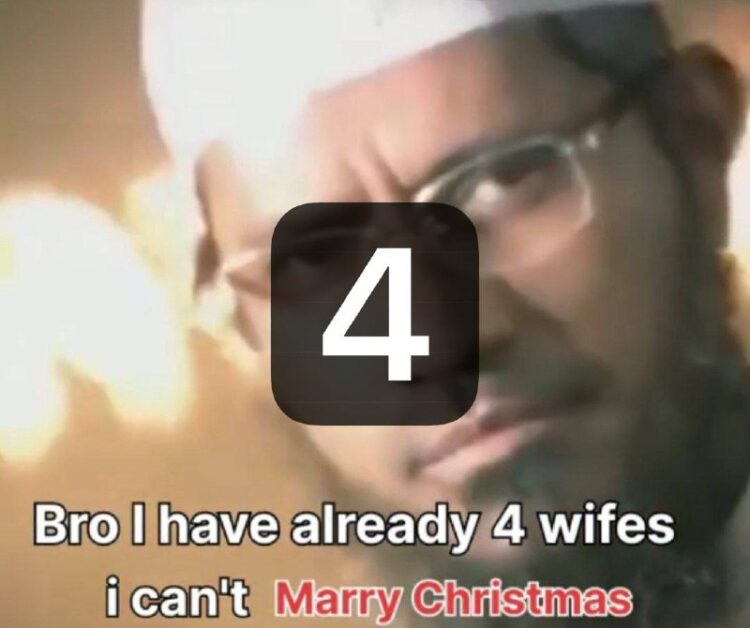 Bro I have already 4 wifes I can't Marry Christmas 😂 When life updates are getting wild! #Christmas #marriedlife #meme.