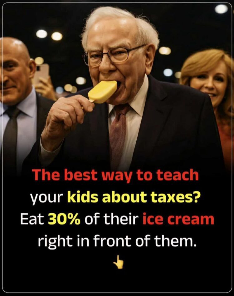 This is how you teach kids about taxes: eat 30 percent of their ice cream right in front of them. #relatable #parenting.