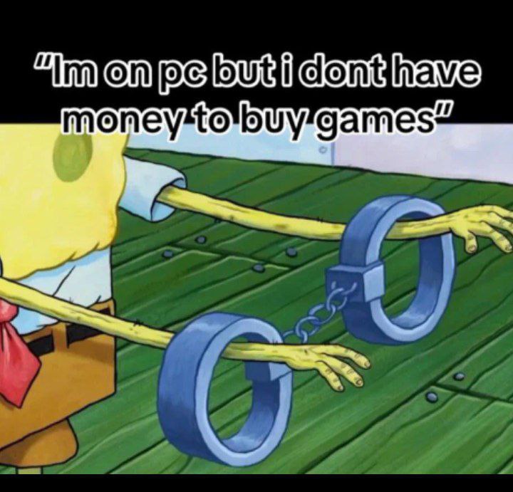 When you’re on PC but wallet’s emptier than your game library 😂 “I’m on PC but I don’t have money to buy games” #gamerlife #broke.