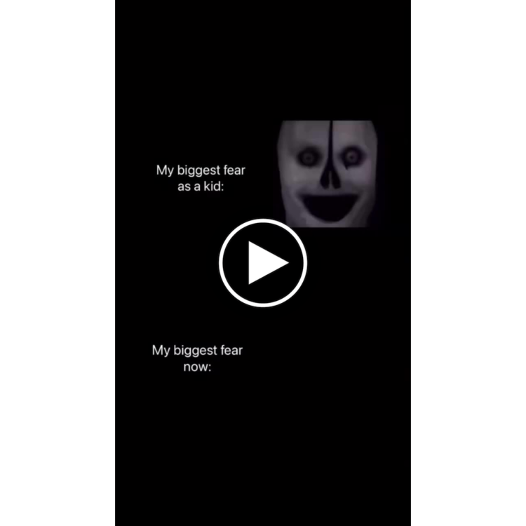 You grew up: "My biggest fear as a kid:" *spooky face* "My biggest fear now:" Adulting hits different. #adultlife #nostalgia #lol.