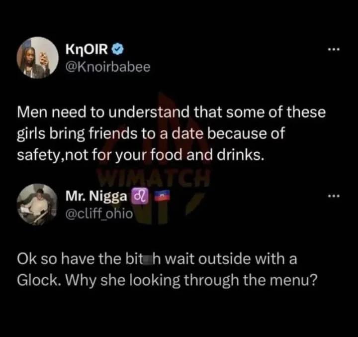 Girls bring friends to dates for safety, not food & drinks. Then why she checking the menu? 😂 #DatingLogic #Meme.