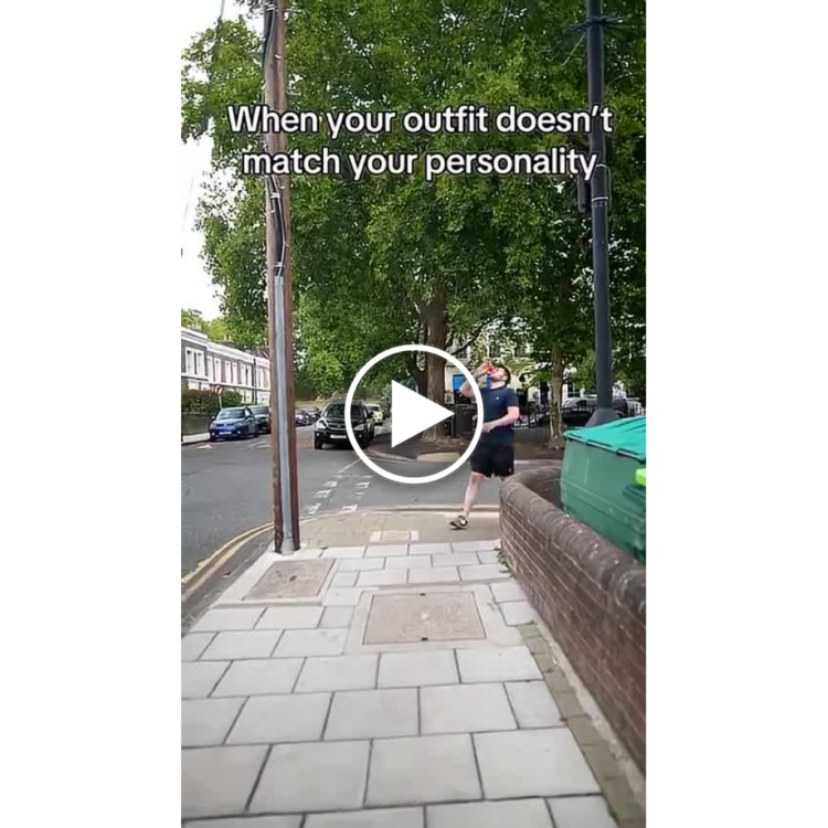 When your outfit doesn’t match your personality 😂 Who else is out here looking sharp but feeling dumpster-level inside? #mood #fashion.