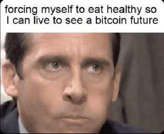 Forcing myself to eat healthy so I can live to see a bitcoin future. You know the struggle is real! #Bitcoin #HealthyChoices.