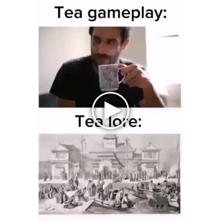 You think tea gameplay is just sipping quietly, but then you see the tea lore: historical trading chaos. "Tea gameplay:" "Tea lore:" #Epic #History.