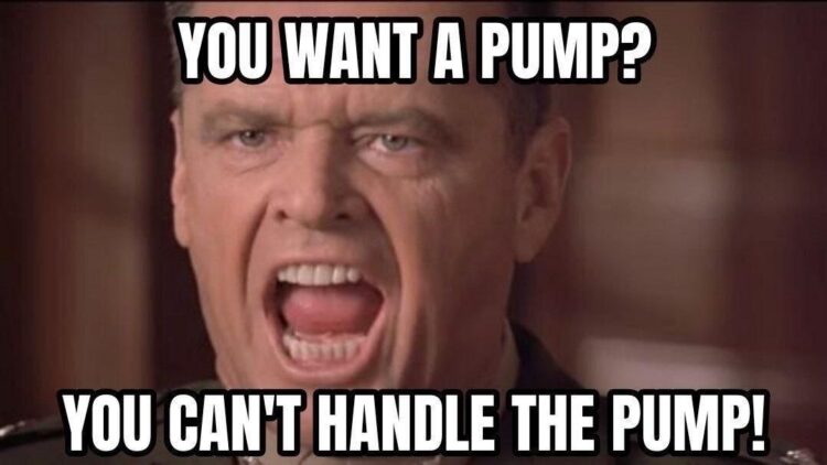 YOU WANT A PUMP? YOU CAN'T HANDLE THE PUMP! Admit it, we all think we're ready until the reps hit. #GymLife #Savage.