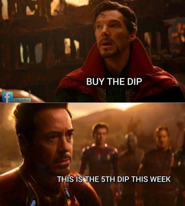 Doctor Strange: "Buy the dip." Iron Man: "This is the 5th dip this week." You every time the market crashes 😂 #stocks #crypto.