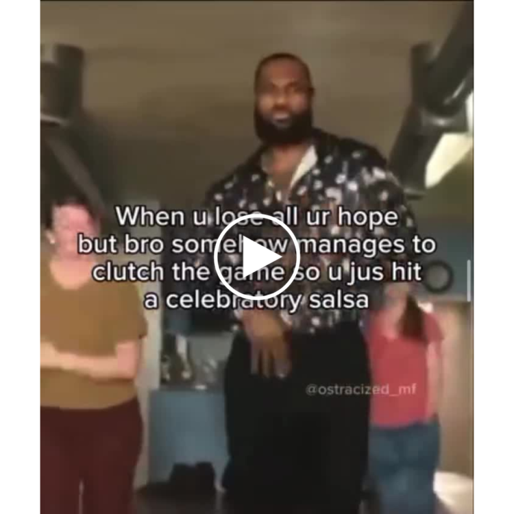 When u lose all ur hope but bro somehow manages to clutch the game so u jus hit a celebratory salsa. #gamerlife #squad.