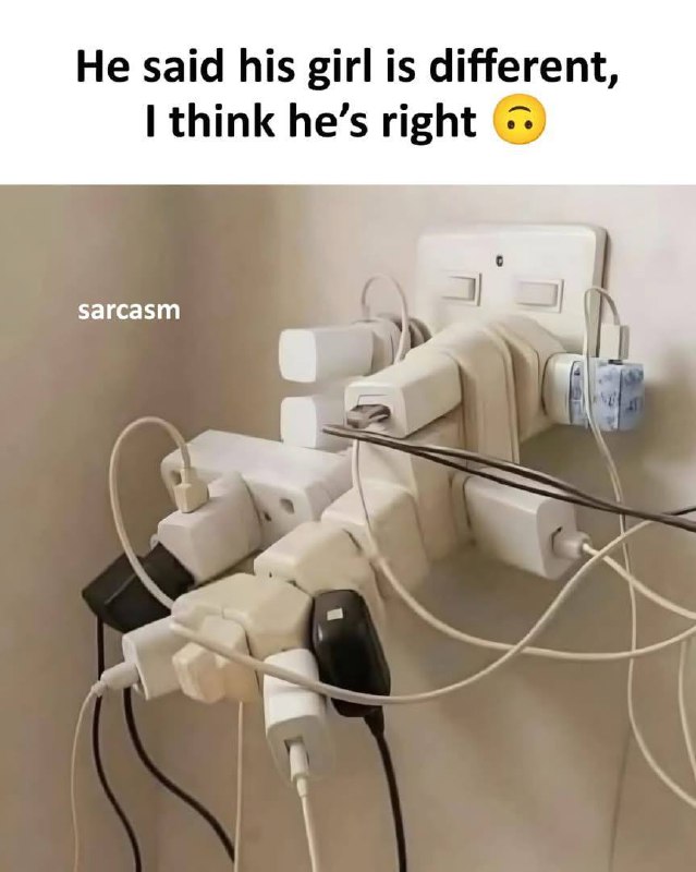 He said his girl is different, I think he's right 😂 When "unique" takes on a whole new meaning. #Different #Chaos #LOL.