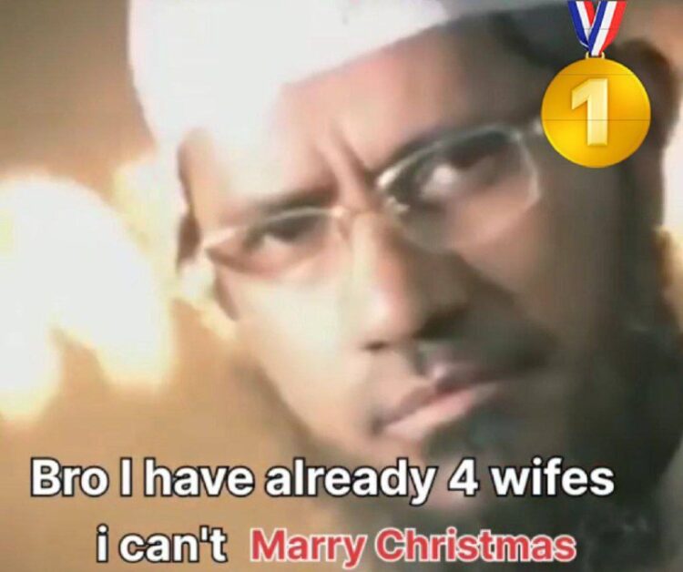 Bro I have already 4 wifes i can't Marry Christmas. When you maxed out your holiday commitments. #marriage #Christmas #winning.