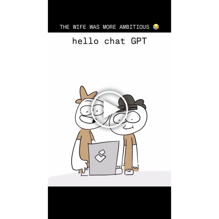 THE WIFE WAS MORE AMBITIOUS 😭 hello chat GPT — when you realize she’s networking with AI while you’re still googling stuff. #marriedlife #GPT #memes.