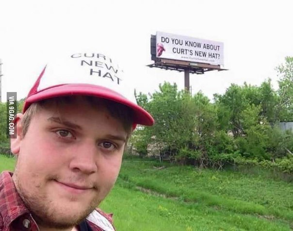 You ever get a new hat so iconic you need a billboard? CURT'S NEW HAT is that big. DO YOU KNOW ABOUT CURT'S NEW HAT? #hatflex.