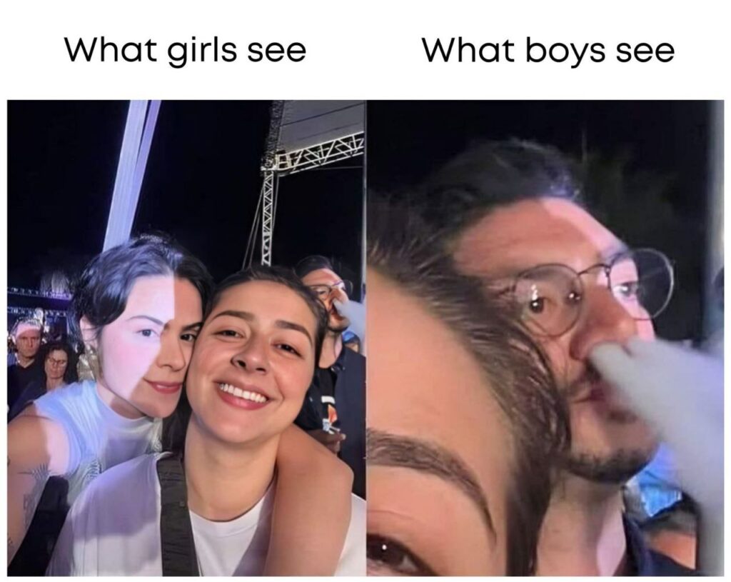 What girls see: selfie squad goals. What boys see: dragon unlocked. Choose your fighter 😂 #GirlsVsBoys #meme #LOL.