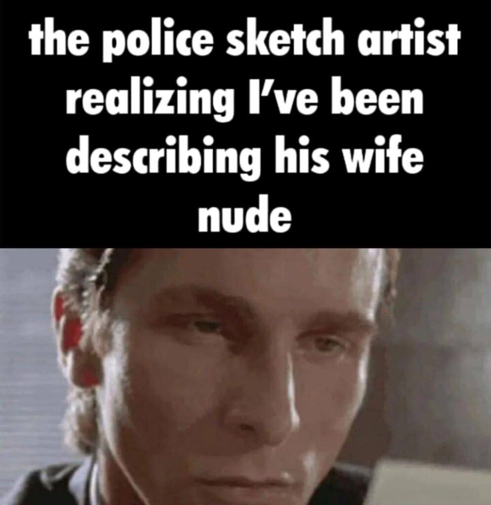 When the police sketch artist realizes I’ve been describing his wife nude 😂 "the police sketch artist realizing I’ve been describing his wife nude" #awkward #wtf.