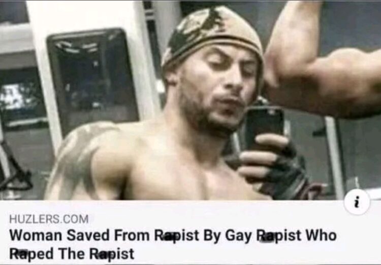 You ever see a plot twist so wild you need to hit the gym after? "Woman saved from rapist by gay rapist who raped the rapist." #plotting.