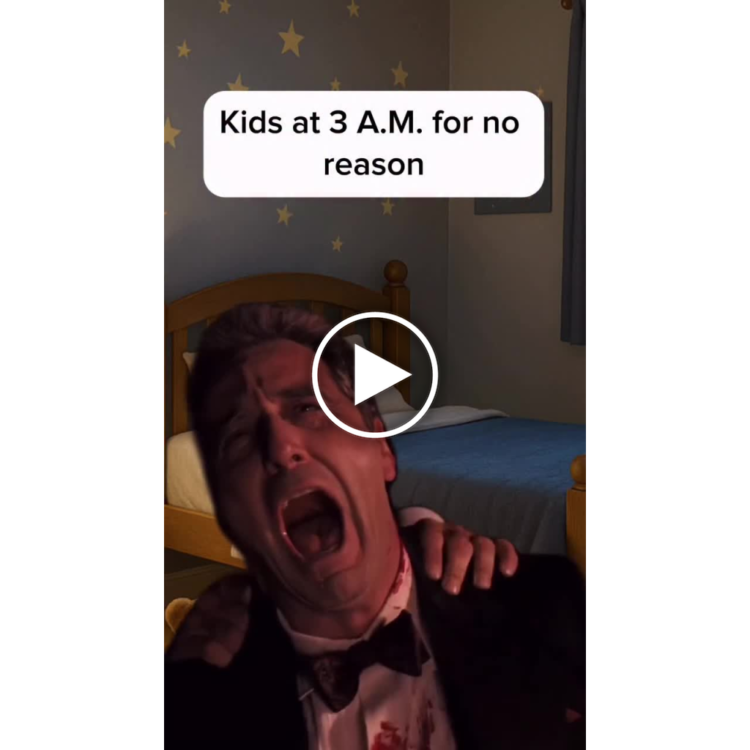Kids at 3 A.M. for no reason." You hear one noise and suddenly it's a Broadway audition in your house. #parenting #why #lol.