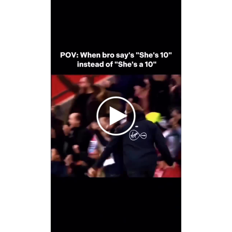 You know that split second you're done with someone? "POV: When bro say's 'She's 10' instead of 'She's a 10'." #grammar #fail.