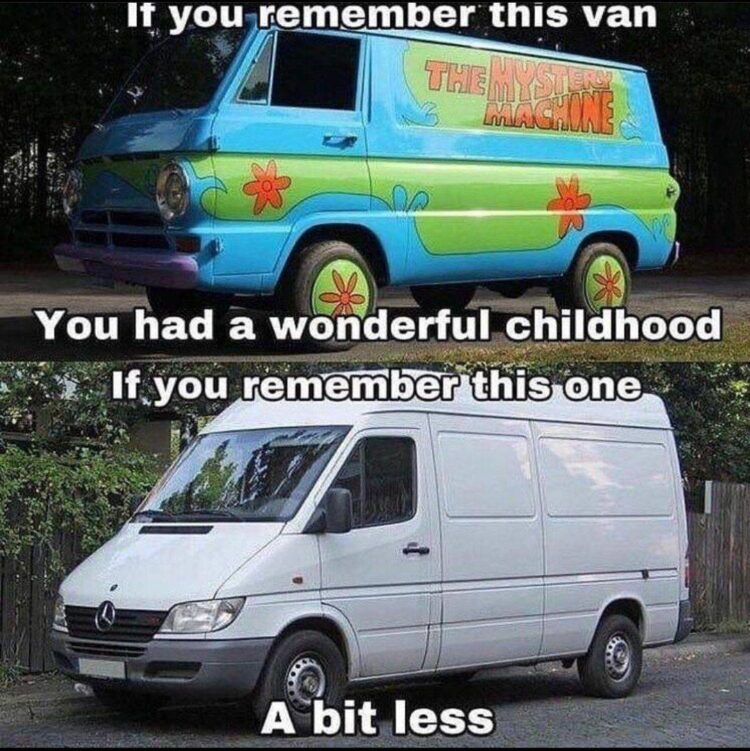 If you remember this van you had a wonderful childhood. If you remember this one a bit less. #nostalgia #childhood #scoobydoobydo.