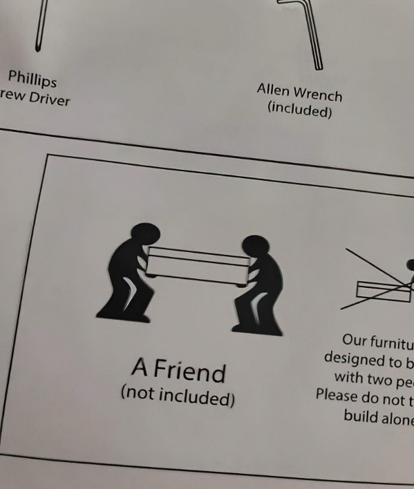 When the box says "A Friend (not included)" but so does life. #adulting #DIY.