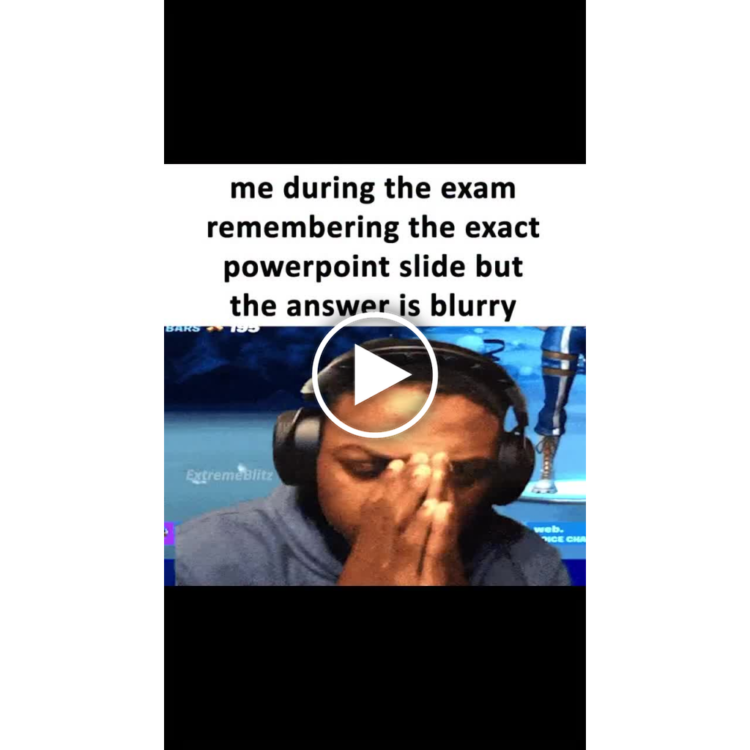 Me during the exam remembering the exact PowerPoint slide but the answer is blurry. Exam brain.exe stopped working 😂 #exams #meme.
