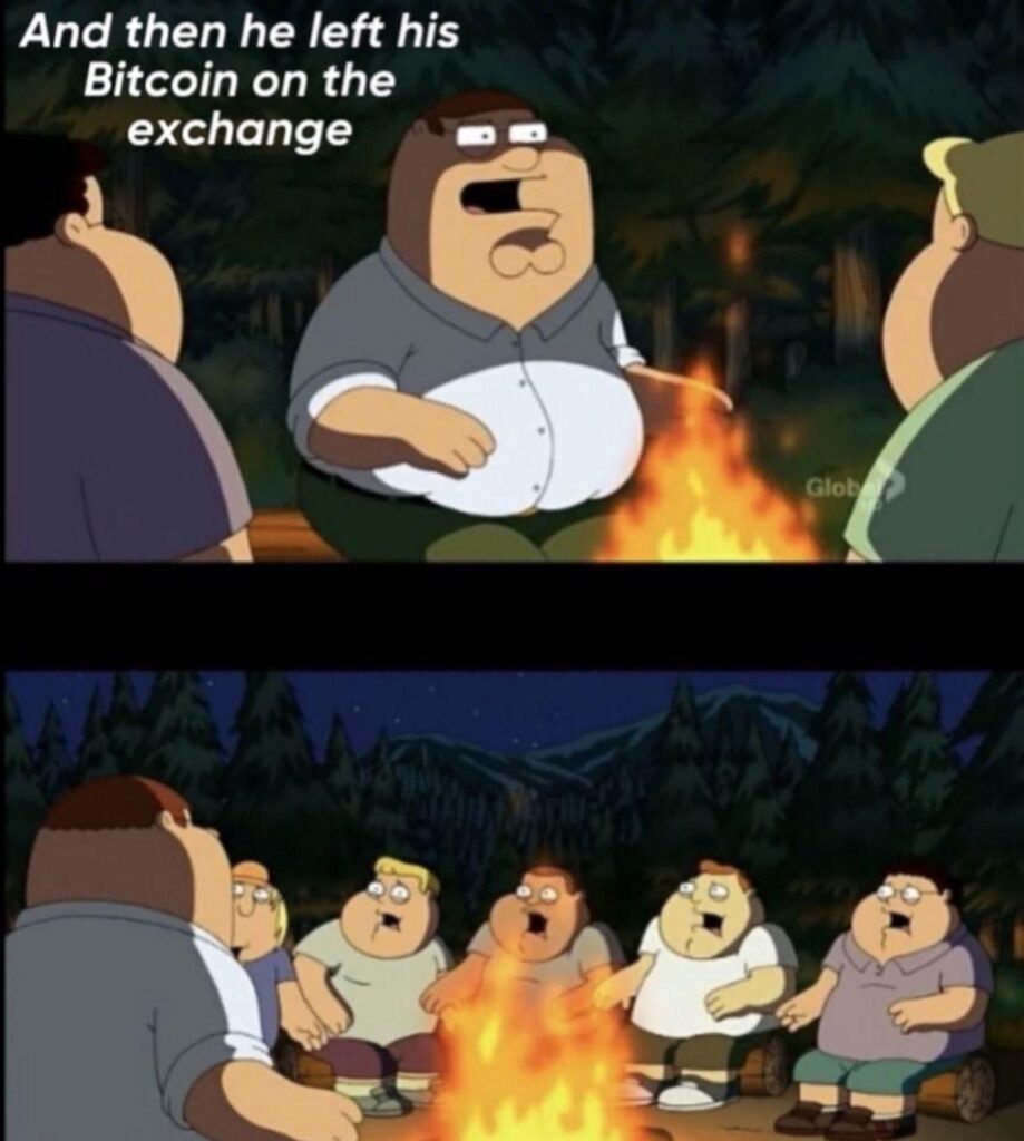 You ever get chills? “And then he left his Bitcoin on the exchange.” #Crypto #ScaryStories #HODL.