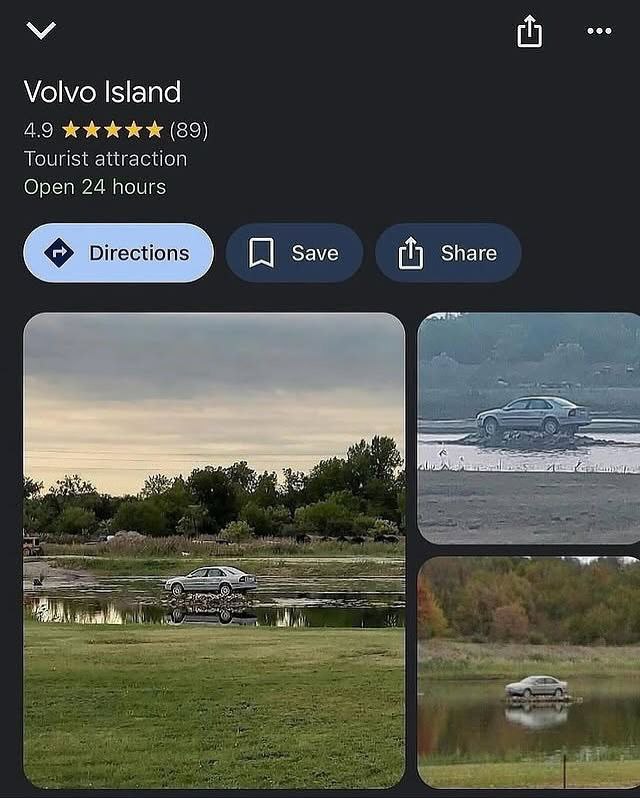 You ever feel so done you become your own country? Welcome to "Volvo Island" #stranded #islandlife #CarGoals.