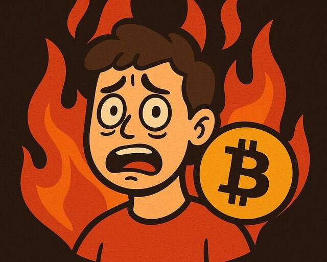 When Bitcoin dips and you watch your portfolio burn. HODL they said, it'll be fun they said. #Bitcoin #crypto #meme.